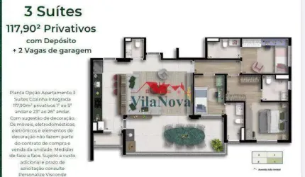Apartamento com 3 suítes à venda, 117 m² por R$ 1.039.000 - Botânica Terra Brasilis - Indaiatuba/SP