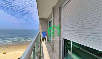 ApartamentoFRENTE MAR com 3 dormitórios à venda, 102 m² por R$ 600.000 - Pitangueiras - Guarujá/SP