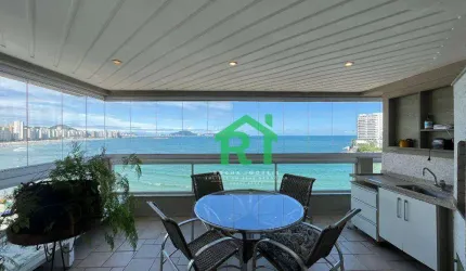 Apartamento frente mar com 4 dormitórios (4 suítes), 2 vagas, lazer, Jardim Astúrias, Guarujá/SP