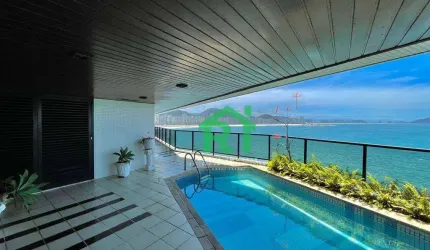 Apartamento Frente Mar, 4 Dormitórios (4 Suítes), 4 Vagas, Área de Lazer, Jardim Astúrias, Guarujá/SP
