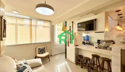 Apartamento com 2 dormitórios, 60 m² - venda por R$ 400.000,00 ou aluguel por R$ 4.000,00/mês - Jardim Astúrias - Guarujá/SP