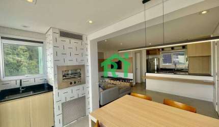 Apartamento Beira Mar, Varanda Gourment,2 Dormitórios (1 suítes), Lazer, Enseada, Guarujá/SP