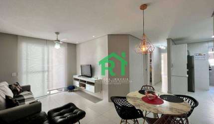 Apartamento Frente Mar, 3 Dormitórios (1 Suíte), 2 Vagas, Área de Lazer, Jardim Astúrias, Guarujá/SP