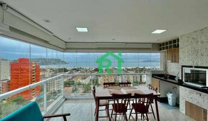 Apartamento com Varanda Gourmet, 2 Dormitórios (1 Suíte) - 2 Vagas, Área de Lazer, Enseada Guarujá/SP