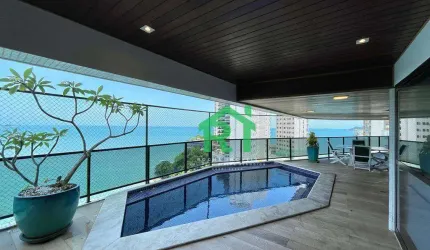 Apartamento Frente Mar, 4 Dormitórios (4 Suítes), 3 Vagas, Área de Lazer, Jardim Astúrias, Guarujá/SP