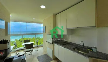 Apartamento à beira mar com 3 Dormitórios (1 suíte), 2 Vagas, Lazer, Tombo, Guarujá/SP