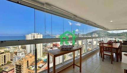 Apartamento Beira mar, 3 Dormitórios,( 1suite) 2 vagas, lazer - Enseada - Guarujá/SP