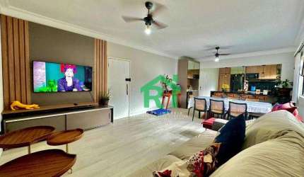Apartamento Moderno, Reformado, 3 Dormitórios (1 Suíte), 2 Vagas de Garagem, Área de Lazer, Pitangueiras, Guarujá/SP