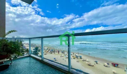Apartamento Frente Mar, Vista Mar, 3 Dormitórios (1 Suíte), 2 Vagas, Pitangueiras, Guarujá/SP