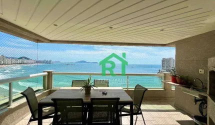 Apartamento frente mar com 4 dormitórios (4 suítes), 2 vagas, lazer, Jardim Astúrias, Guarujá/SP