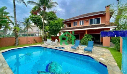 Casa com 5 dormitórios, 284 m² - venda por R$ 1.900.000 ou aluguel por R$ 13.000/ano - Acapulco - Guarujá/SP