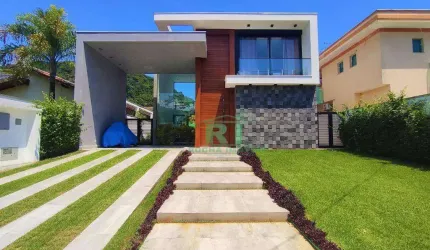 Casa Moderna, 4 Dormitórios (4 Suítes), 4 Vagas, Área de Lazer Privativa, Balneário Praia do Pernambuco, Guarujá/SP