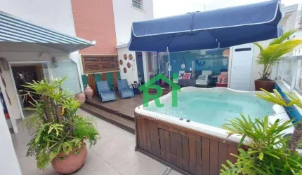 Cobertura reformada 4 quartos (suítes), lazer privativo. Venda, 208m² R$950.000 - Enseada - Guarujá/SP
