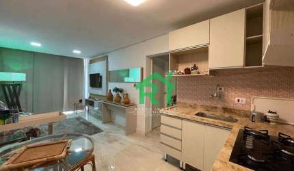 Apartamento com 1 dormitório à venda, 55 m² por R$ 410.000,00 - Pitangueiras - Guarujá/SP