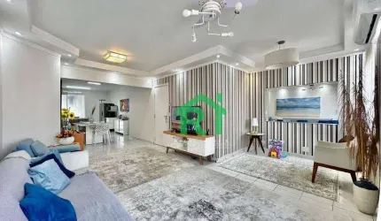 Apartamento à beira mar com 3 Dormitórios (1 Suíte), 1 Vaga, Área de Lazer, Jardim Astúrias, Guarujá/SP