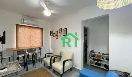Apartamento Beira Mar, 2 Dormitórios, 1 Vaga, Tombo, Guarujá/SP