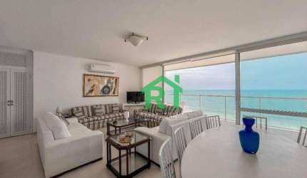 Apartamento com 4 dormitórios para alugar, 230 m² por R$ 9.000,00/mês - Pitangueiras - Guarujá/SP