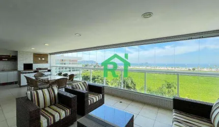 Apartamento Frente Mar, 4 Dormitórios (4 Suítes), 3 Vagas, Lazer, Enseada, Guarujá/SP