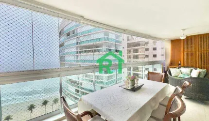 Apartamento à beira mar com 2 dormitórios (1 suíte), 2 vagas, lazer, Jardim Astúrias, Guarujá/SP