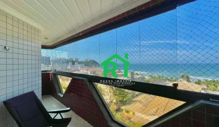 Apartamento à beira mar na Praia do Tombo com 3 dormitórios (3 suítes), 2 vagas, lazer, Guarujá/SP
