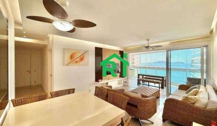 Apartamento frente mar com 3 dormitórios (1 suíte), 2 vagas, lazer, Jardim Astúrias, Guarujá/SP