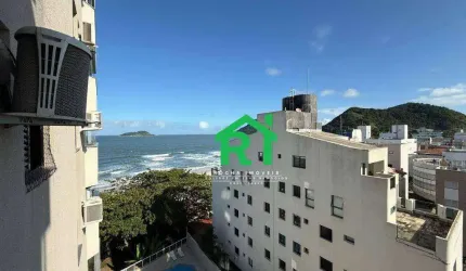 Apartamento pé na areia, 2 dormitorios (1 suite), 1 vaga, lazer, Tombo, Guaruja/SP
