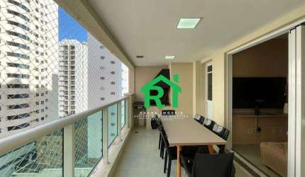 Apartamento com 2 dormitórios (1 suíte), Varanda Gourmet, 2 Vagas, Praia Pitangueiras, Guarujá/SP