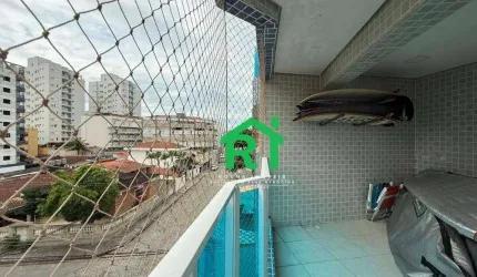 Apartamento a poucos metros da praia com 3 dormitorios (1 suite), 2 vagas, Tombo, Guaruja/SP.