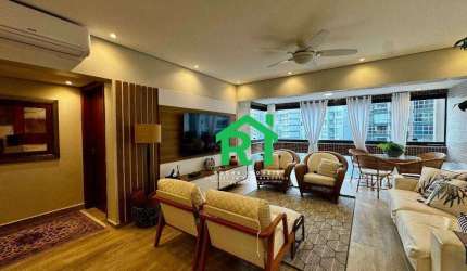 Apartamento à beira mar com 3 quartos (2 suítes), 1 vaga à venda em Pitangueiras, Guarujá