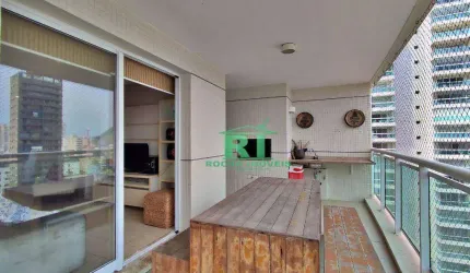 Apartamento com Varanda Gourmet, 2 Dormitórios (1 Suíte), 2 Vagas, Jardim Astúrias, Guarujá/SP