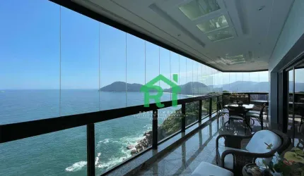 Apartamento Frente Mar, 4 Dormitórios (4 Suítes), 3 Vagas, Área de Lazer, Jardim Astúrias, Guarujá/SP