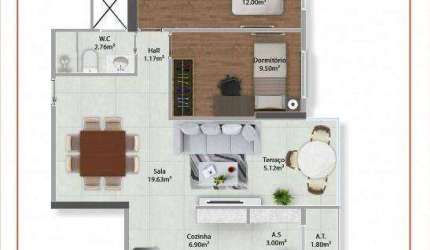 Apartamento com 2 dormitórios à venda, 71 m² por R$ 648.648,00 - Vila Guilhermina - Praia Grande/SP