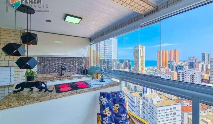 Apartamento mobiliado 2 dormitórios com 2 suítes à venda, 92 m² por R$ 849.000 - Boqueirão - Praia Grande/SP