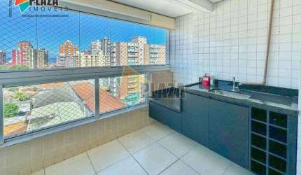 Apartamento 2 dormitórios com 1 suíte  à venda, 70 m² por R$ 550.000 - Canto do Forte - Praia Grande/SP