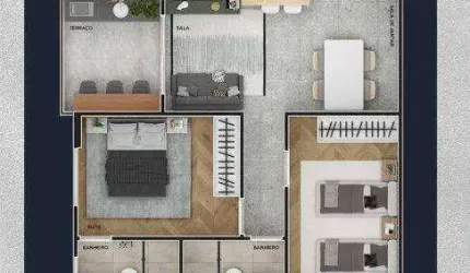 Apartamento com 2 dormitórios à venda, 70 m² por R$ 634.734,00 - Vila Guilhermina - Praia Grande/SP