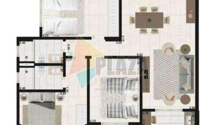 Apartamento à venda, 105 m² por R$ 776.990,00 - Aviação - Praia Grande/SP