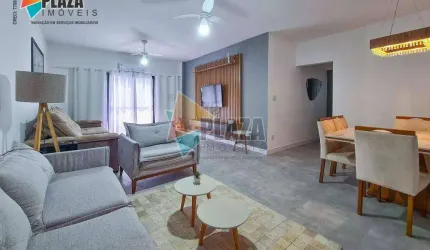 Apartamento 3 dormitórios com 2 suítes para alugar, 126 m² por R$ 6.000/mês - Canto do Forte - Praia Grande/SP