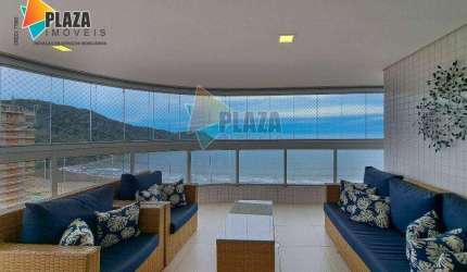 Apartamento com 4 dormitórios para alugar, 213 m² por R$ 16.000,02/mês - Canto do Forte - Praia Grande/SP