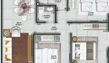 Apartamento à venda, 105 m² por R$ 954.000,00 - Canto do Forte - Praia Grande/SP