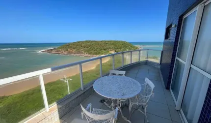 Cobertura 4 Suítes com piscina, frente para praia, Praia de Peracanga - Enseada Azul - Guarapari/ES