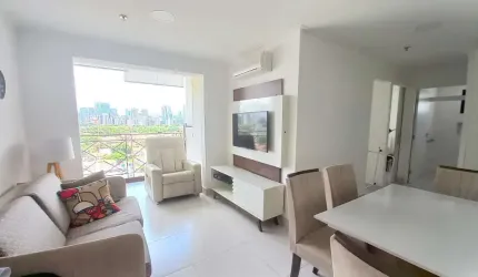 Apartamento tipo flat para locação mobiliado e equipado com 2 dormitórios 1 vaga ao lado da Bandeir