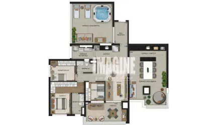Apartamento cobertura no Belém com 3 Dormitórios sendo 1 Suíte, 2 vagas, 157 m²