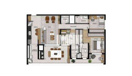 Apartamento Cobertura com 3 Dormitórios sendo 3 Suítes, 2 vagas, 125 m²