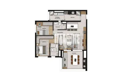 Apartamento no Belém com 3 Dormitórios sendo 1 Suíte, 1 Vaga, 90 m²