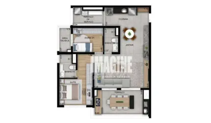Apartamento na Cidade Patriarca com 2 Dormitórios sendo 1 Suíte, 1 vaga, 94 m²