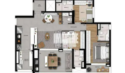 Apartamento na Vila Prudente com 3 Dormitórios sendo 3 Suítes, 2 Vagas, 118 m²