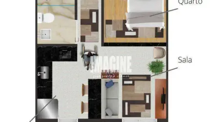 Studio em Itaquera com 1 Dormitório, Sacada, 35 m²