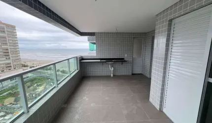 Apartamento com 2 quartos, frente mar no caiçara - Praia Grande/SP