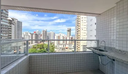 Novo! 1 Dormitório suíte, sacada gourmet com vista livre, lazer completo. Aviação, Praia Grande