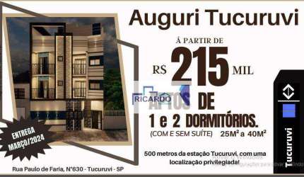 Apartamentos com 1 ou 2 dormitórios à venda, próximo do Metrô Tucuruvi - Vila Gustavo - São Paulo/SP